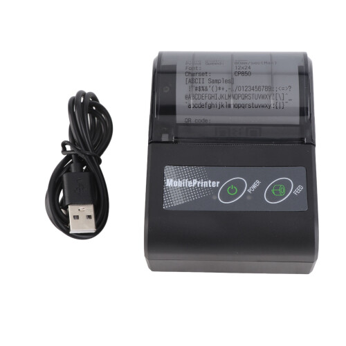Wireless Bluetooth Receipt Printer - 203DPI, 57.5mm Paper, Battery 1