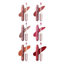 6 Farben Matt Lipgloss Set, 2,5ml, langanhaltend, flüssiges Make-up