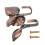 4 x Iron Leaf Shaped Curtain Tie backs Holders Wall Hooks Home Decor, Red Bronze 3