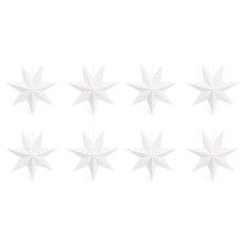 8X Hanging Paper 7 Pointed Star Lantern, Christmas Hanging Star Decorations for Christmas Wedding Birthday Decoration