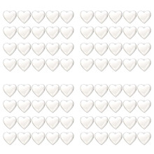 80PCS Heart Shape Christmas Balls Plastic Transparent Xmas Decorations 2021 Fillable New Year DIY Beautiful Home(C)
