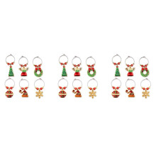 Wine Glass Charms Set of 18 Cocktail Markers Tags Champagne Glasses Christmas Decorations