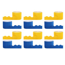 12 Rolls Bulletin Board Borders Scalloped Border Decoration Background Paper for Decorative Borders (Yellow and )