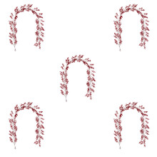 5X 6.39FT Red Berry Christmas Garland,Flexible Artificial Berry Garland for Fireplace Decoration for Christmas Decor