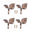 4 x Iron Leaf Shaped Curtain Tie backs Holders Wall Hooks Home Decor, Red Bronze 1