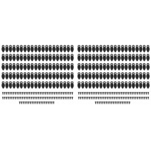 200Pcs DIY Rotating Buttons Photo Frame Hooks Picture Frame Accessories Crafts Photo Frame Buckle Black with Screws