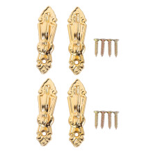 Screw Mount Curtain Tassel Tie Back tieback Wall Hooks 4PCS Gold Tone