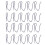 20Pcs Curtain Drapery Pin Hooks - Silvery 1