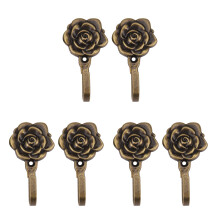 6PZ Decorazioni Con Ganci A Parete In Metallo Con Pendente A Forma Di Fiore