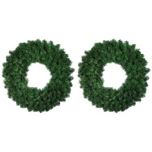 2x Guirlande de Guirlande de Pin Artificielle Verte pour La Décoration de Noël de Cheminée de Fenêtre de Porte D'Entrée