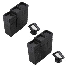 Coin Display Box - Set of 60 3D Floating Frame Display Holder with Stands for Challenge Coins, AA Medallions, Jewelry