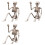 3X Halloween Skeletons Decorations, Posable Plastic Skeleton, Full Body Skeleton with Movable Joints 1