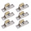 6pcs 1.6cm Dia Single Roller Window Pane Pulley Doors Wheel Silver + Gold 1