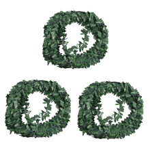 3X 7.5M Artificial Ivy Garland Foliage Green Leaves Simulated Vine for Wedding Party Ceremony DIY Headbands