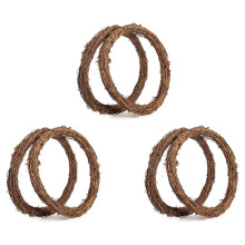 6PCS 14 Inch Grapevine Wreaths Vine Branch Wreath Rattan Wreath Garland for DIY Christmas or Wedding Decors