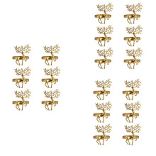 3X Kerstversiering Gouden Servetring Duurzaam Delicate Herten Servetring Houder voor Restaurant Kerstfeest Diner