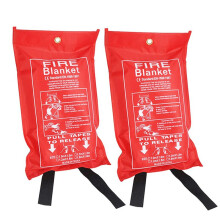 2X Couverture Anti-Feu Couverture D'Urgence en Fibre de Verre Couverture Ignifuge Couverture de SéCurité de Survie D'Urgence