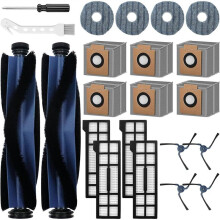 Accessories for X10 Pro Omni Robot Vacuum Cleaner Replacement Parts, Main Brush Side Brush Dust Bag Filter