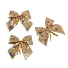 48 Stuecke Dekoration Ornament Haengende Knoten Bowknot Schleife Schmetterling Dekor Baum Niedlichen Weihnachtsbaum (24 Stuecke, Kleines Gold)