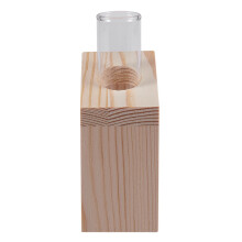 5X Vase En Tube À Essai En Verre de Cristal Dans Un Support En Bois Pots de Fleurs pour Plantes Hydroponiques Décoration de Jardins de La Maison
