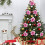 100x Enfeites de árvore de Natal de Poinsétia Com Glitter 5 Polegadas Flores de Seda Artificial Picaretas Guirlanda 7