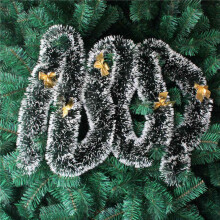 4pz 2M Decorazione Della Vigilia di Natale Bar Top Nastro Ghirlanda Albero di Natale Ornamenti Da Cucina Oro