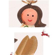 16 PCS Christmas Metal Dancing Angel Pendants Christmas Tree Hanging Ornaments Xmas Tree Doll Decorations for Home Party