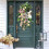2X Easter Rabbit Front Door Wreath for Front Door,Easter Bunny Butt Shape Garland Wall Decor Spring Wreath Decoration 1