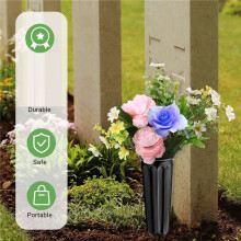 40 Stuks Begraafplaatsvazen met Spikes, Plastic Vazen voor Bloemen, Grafdecoraties voor Begraafplaats, Herdenkingsbloemenvazen