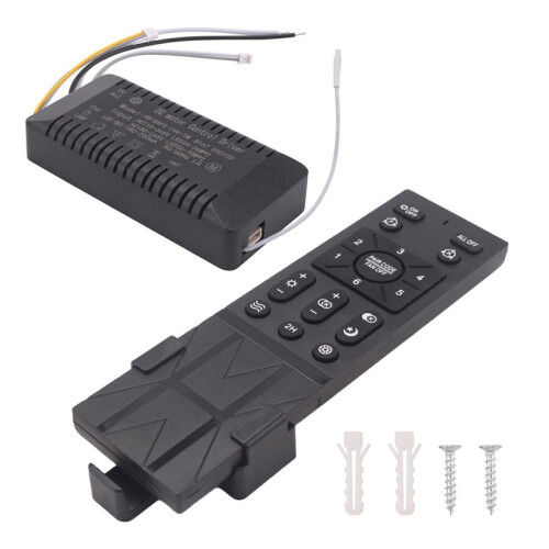 3X Ceiling Fan Remote Control Kit with 6 Speed Settings, Replacement Ceiling Fan Remote, Dimming Controls, 110-265V 2
