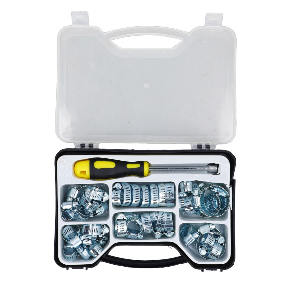 Sturdy Hose Clamp Kit With Adjustable Sizes And Storage System Effortless Setup Galvanized Build Robust Strength Flexible Fit Secure Connections For 9071309232486