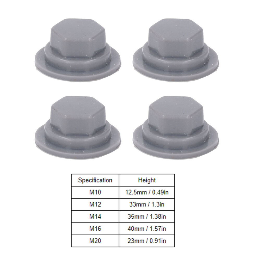 Silicone Hex Screw Head Covers 50 Pcs