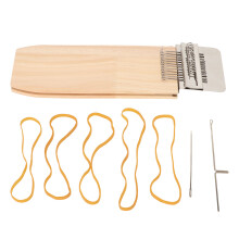 Creative Appearance Mini Weaving Loom Kit Wooden Frame Stainless Steel Hooks Sewing Helper for Clothes Repair Easy To Use Wide Application in DIY