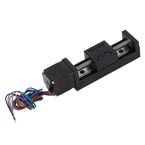 Linear Rail Guide Slide Actuator 50mm Stroke, Aluminum, 28 Steps