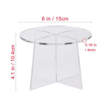 Set of 2 Clear Acrylic Indoor Plant Stands Modern Desktop Decor 8.3