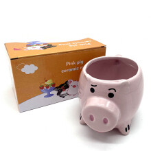 Kawaii Ceramic Coffee Cup, Novelty Pig Shaped Tea Mug, Decorative And Ideal For Gifting, Safe And Secure To Use With No Peculiar Smell, Humanized