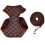 Adjustable Polyester Dog & Cat Harness Leash Breathable Escape Proof Brown Large 2