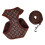 Adjustable Polyester Dog & Cat Harness Leash Breathable Escape Proof Brown Large 5
