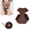 Adjustable Polyester Dog & Cat Harness Leash Breathable Escape Proof Brown Large 11