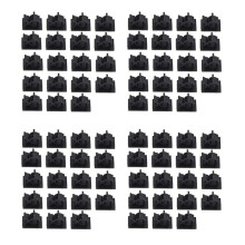 80Pcs Black Adjustable Plastic Cable Clamps Self Adhesive Car Cable Clips Wire Organizer