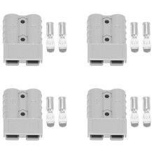 4X for Anderson Style Plug Connectors 50A 600V 6-12AWG AC/ Power Tool for 6AWG Plated Solid Terminals Plugs Gray