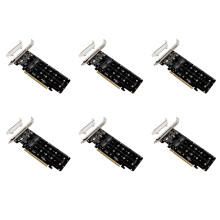 6X Carte NVME Double Face à 4 Disques PCIeX16 Vers M.2 M-Key NVMEx4SSD 2U Server Array Adaptateur D'Extension Split Card