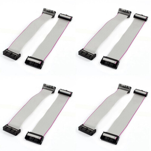 8 Pieces 2.54 mm Pitch 20 Pin F/F IDC Flat Ribbon Cable Connector