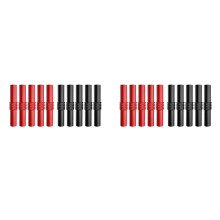 P7023 20Pcs/Lot Extension Insulated PVC 4mm Banana Plug Socket Female to Female Adapter Coupler Connector Red Black