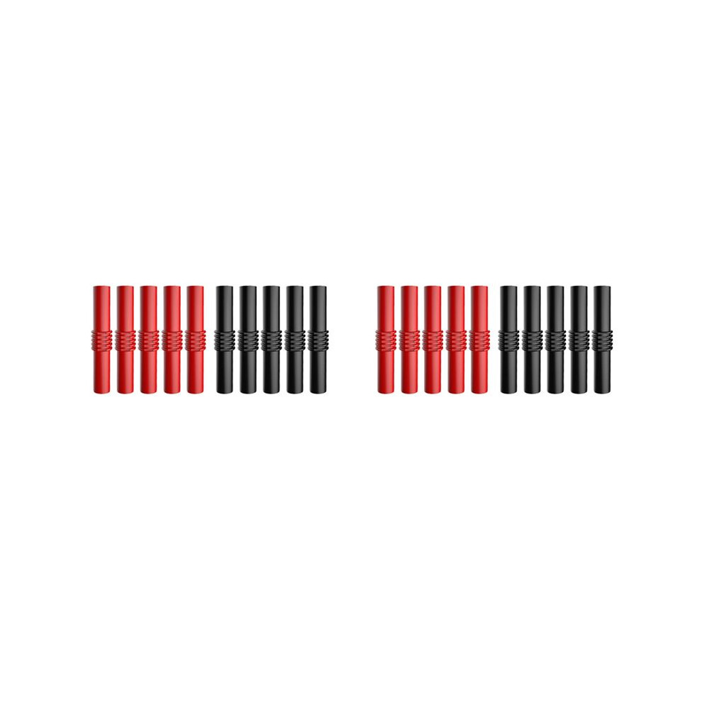 P7023 20Pcs/Lot Extension Insulated Pvc 4Mm Banana Plug Socket Female To Female Adapter Coupler Connector Red/Black 6034087612867