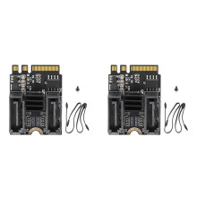 2X M2 to SATA3.0 Expansion Card KEY A+E WIFI M.2 to  Hard Disk Adapter Card Without Driver Installation JMB582 Chip