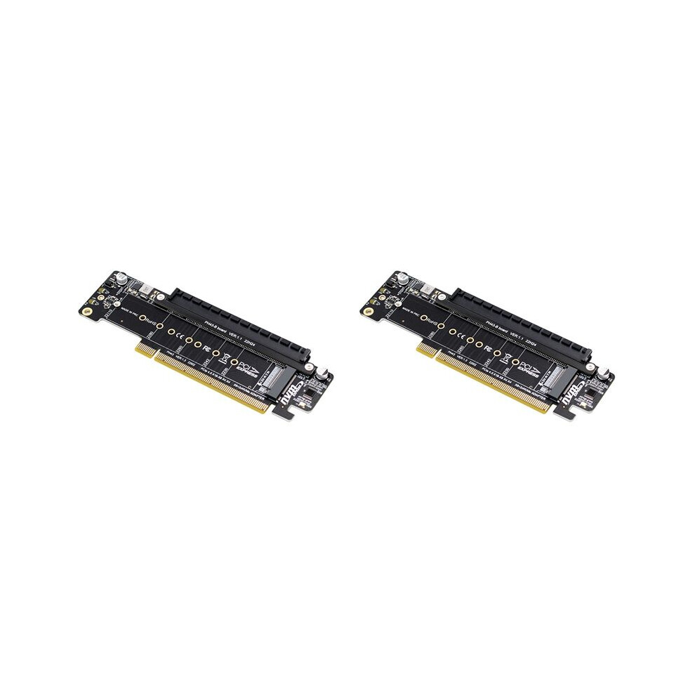 2X Pcie4.0 Split Expansion Riser Card Pcie X16 To M.2 Nvme Ssd Adapter Card Pcie X16 To X8+X4+X4 Quad Vroc .2 Nvme Port 4713532413168
