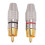 400 Pcs RCA Plug Audio Video Locking Cable Connector Gold Plated 3