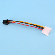 10X 4-Pin Male to 6-Pin Female Socket Power Cable for PCIe PCI Express Adapter