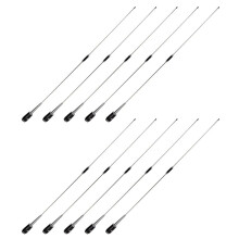 10X Details of the New Silver UHF 400-470 MHz 200W 5.5dB SL-16 PL-259 Mobile Car Radio Antenna